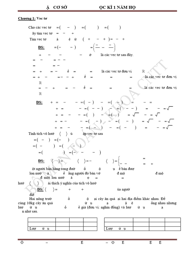 BT Co So Toan 1 | PDF