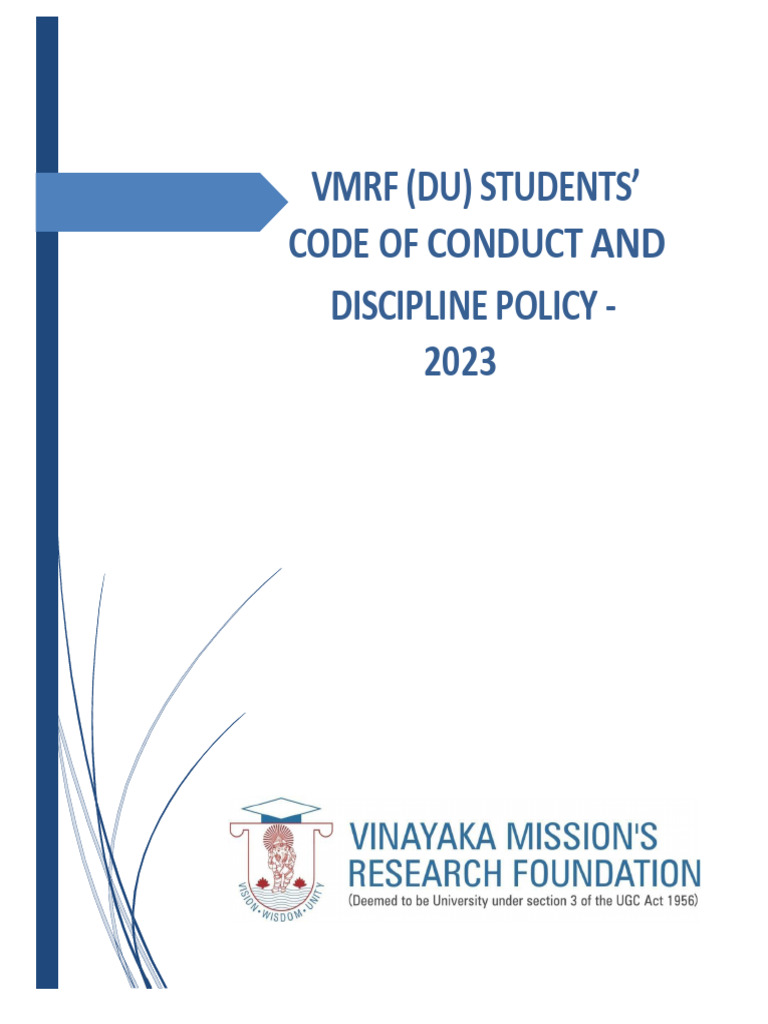VMRF(DU) Student Conduct Policy 2023 | PDF | Social Media | Popular ...