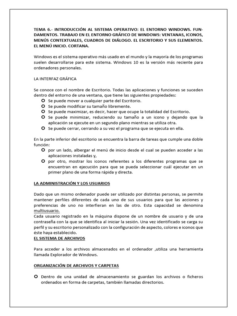 Tema 6 | PDF | Archivo de computadora | Windows 10