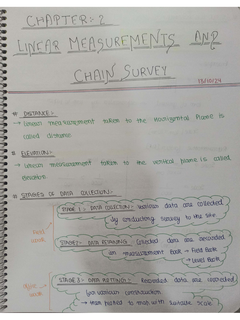 Chapter 2 - LINEAR MEASUREMENTS AND CHAIN SURVEY | PDF