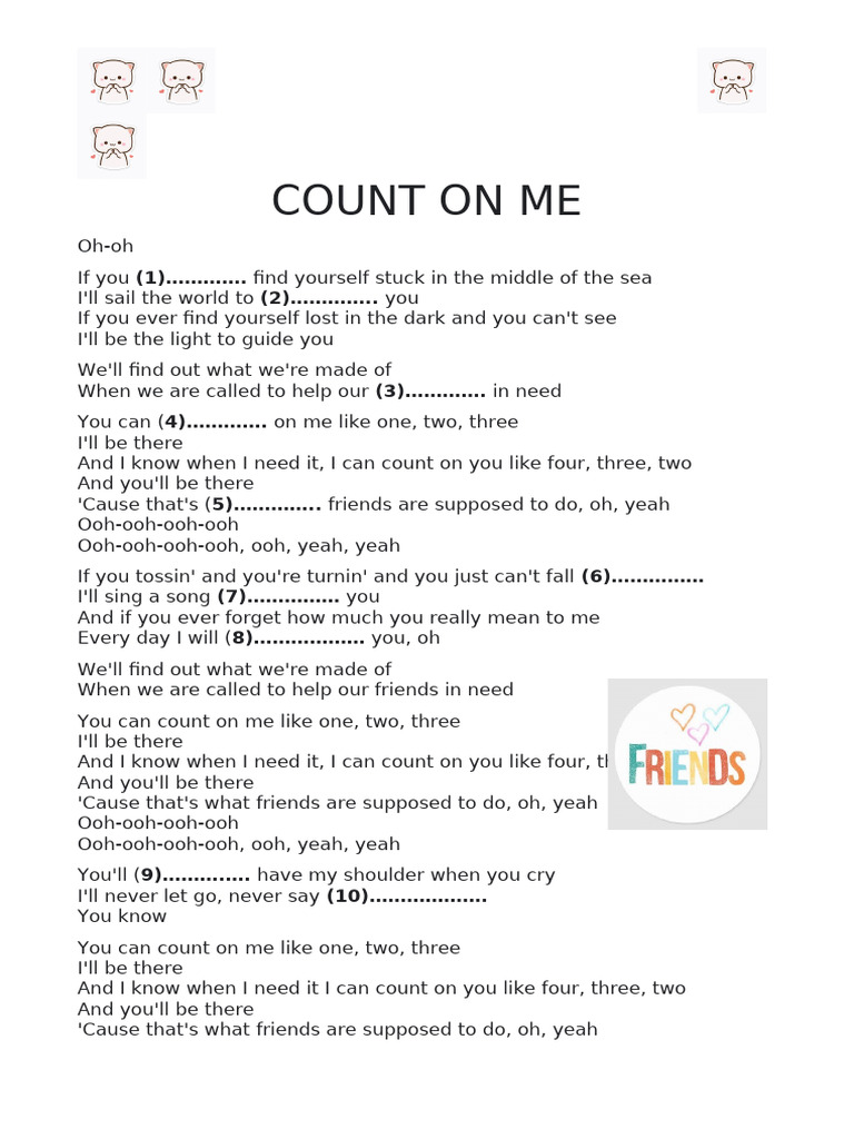 Count on me pdf