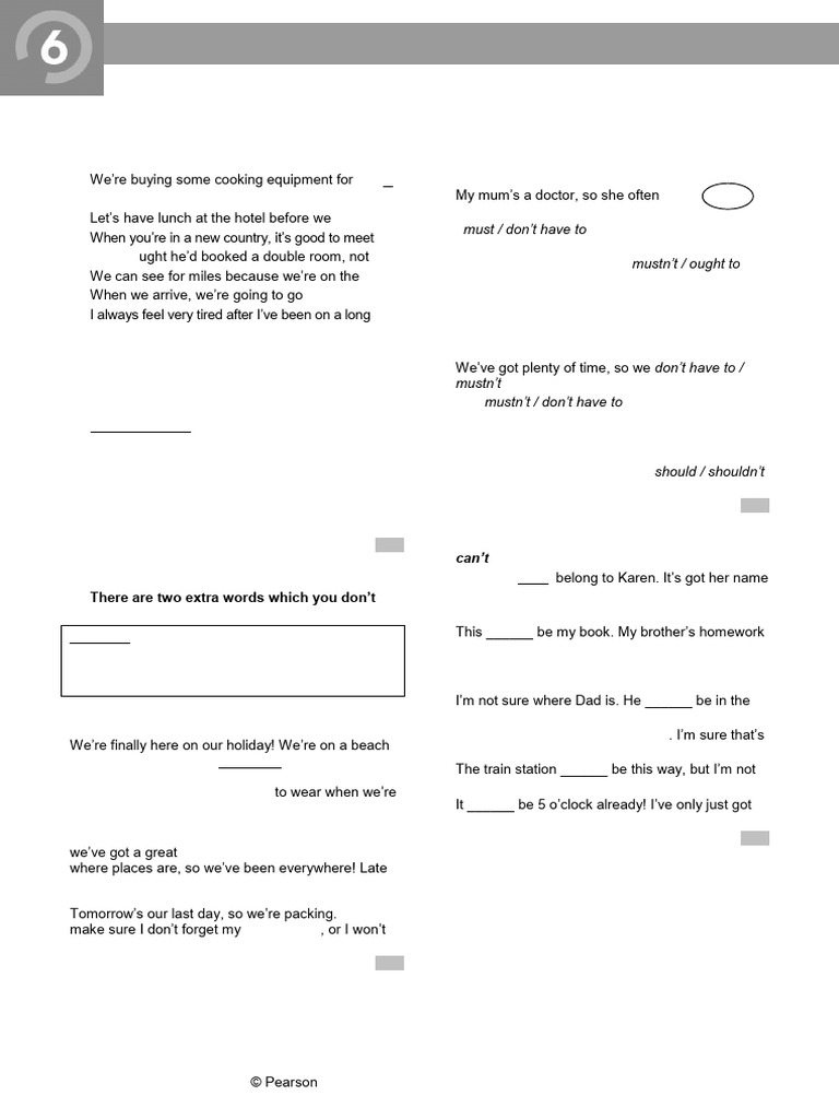 B1 English Language Test - Unit 6 | PDF