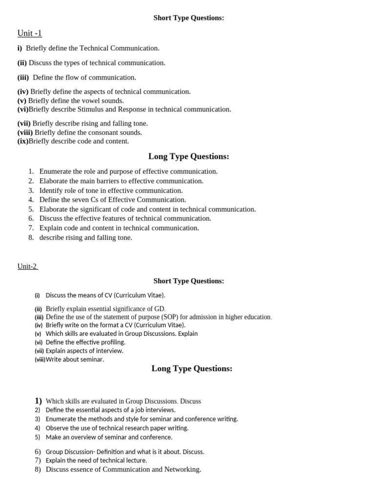Questions For Students | PDF