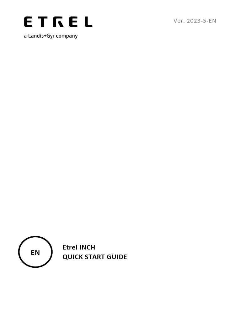 Etrel INCH QuickStartGuide | PDF | Electrical Connector | Screw