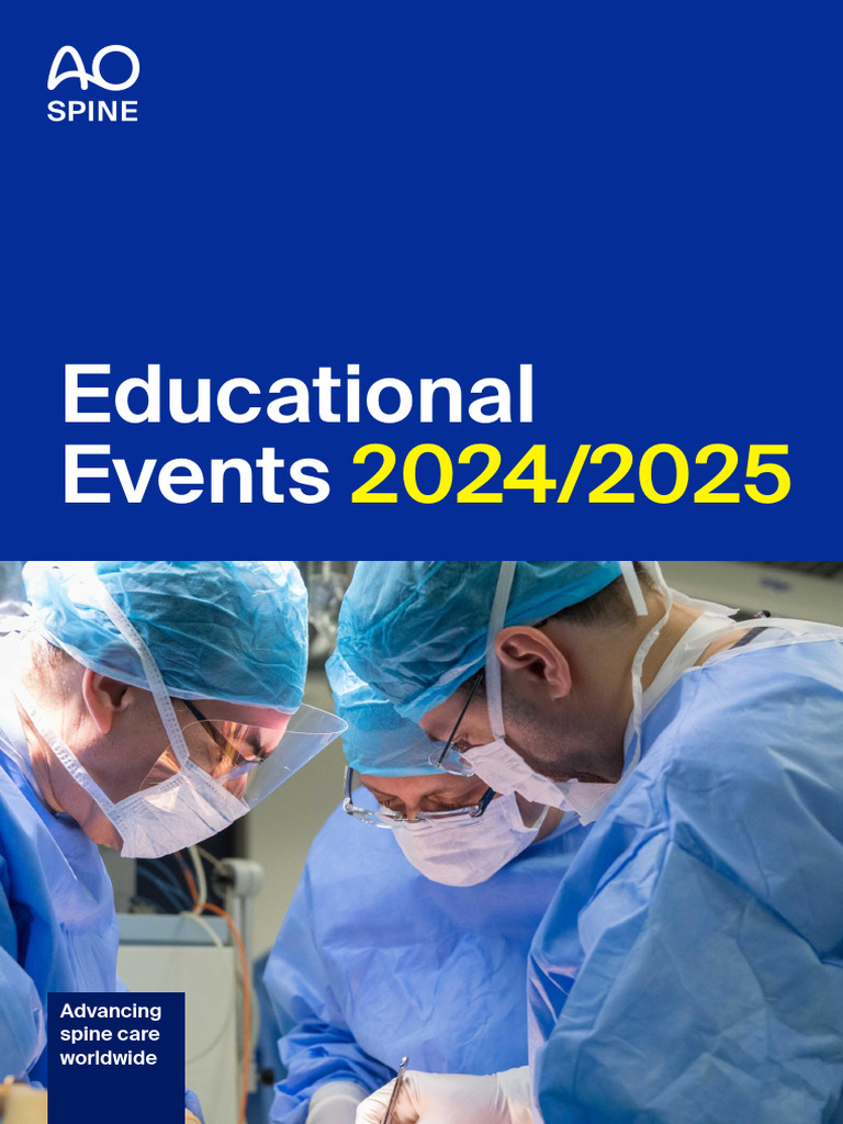 AO Spine Course Calendar 2024/2025 | PDF | Vertebral Column | Surgery