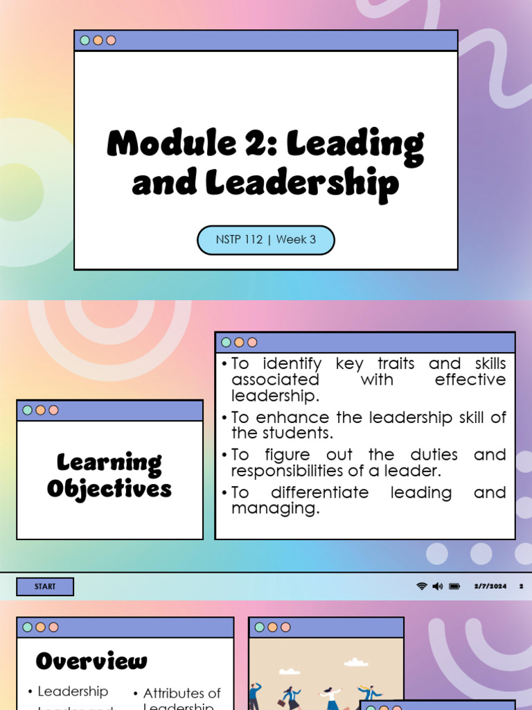 Module 2 Leading and Leadership | PDF | Leadership | Psychology