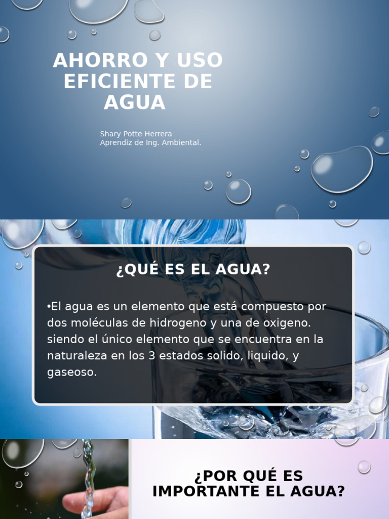 Ahorro y Uso Eficiente Del Agua | PDF | Agua | Agua potable