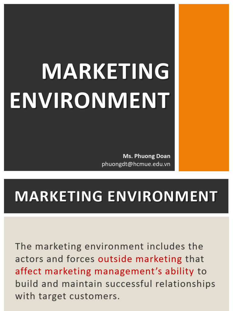 Understanding the Marketing Environment | PDF | Cost Of Living | Marketing
