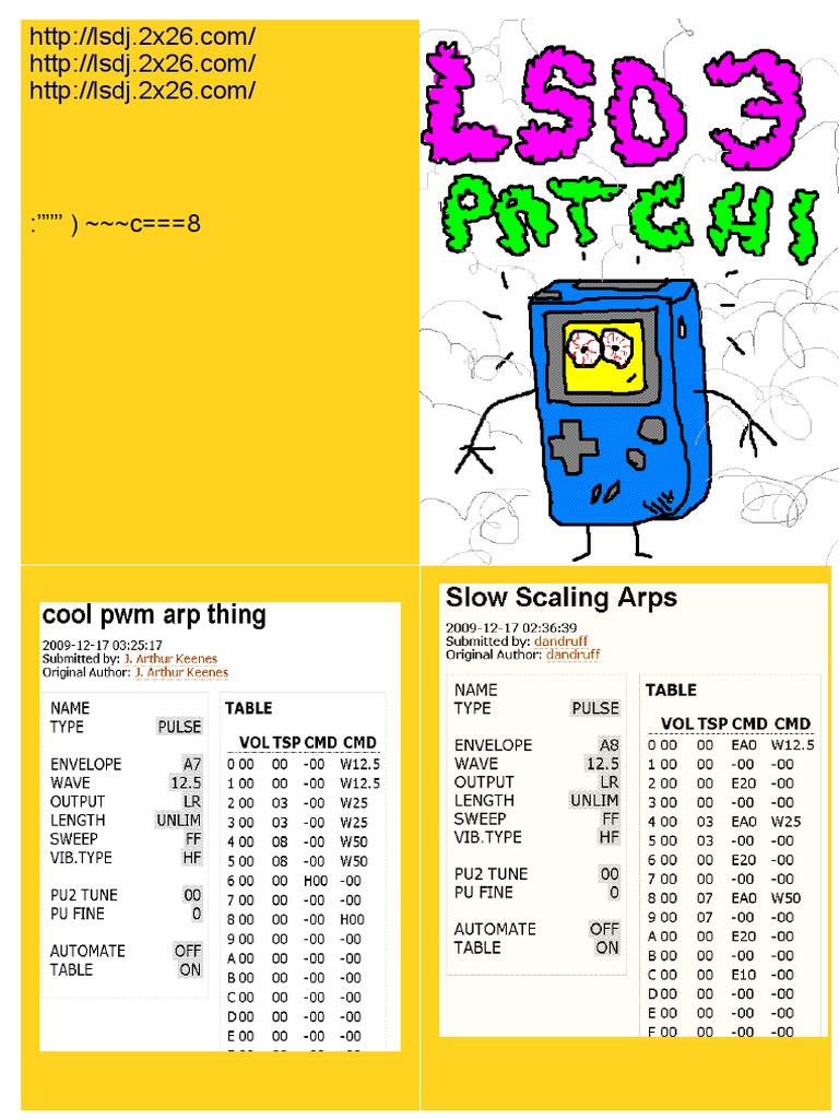 Dexxy LSDJ Patchbook - Reference | PDF | Métodos e Materiais de Ensino