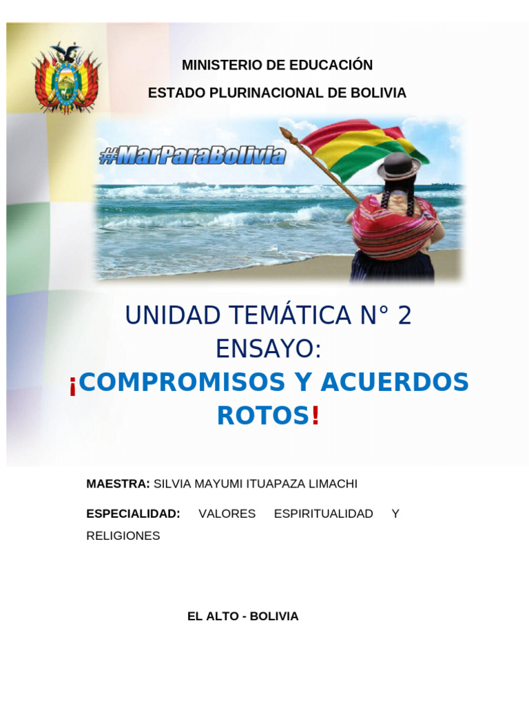 Ensayo De La Reivindicacion Maritima Pdf Bolivia Chile