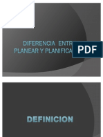 Diferencia Entre Planear y Planificar