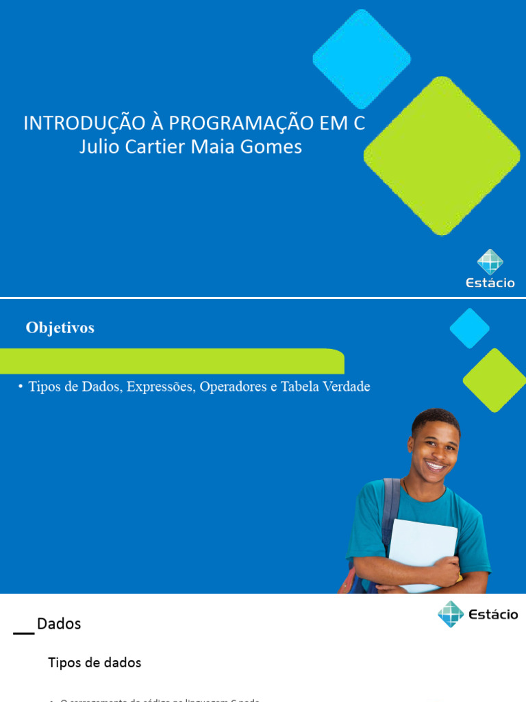 Introdução à Programação em C: Tipos e Operadores | PDF | Tipo de dados ...