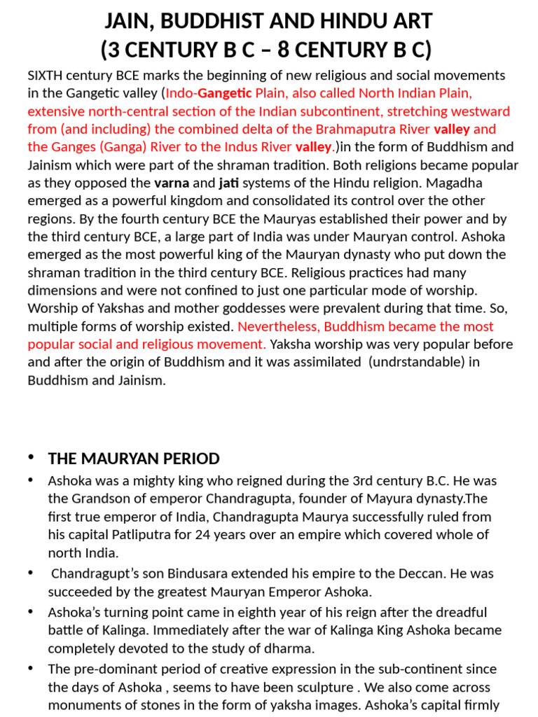 Jain, Buddhist, and Hindu Art Overview | PDF | Ashoka | Indian Religions