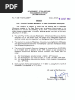 DA Rates for Rajasthan Government Employees | PDF | Employment ...