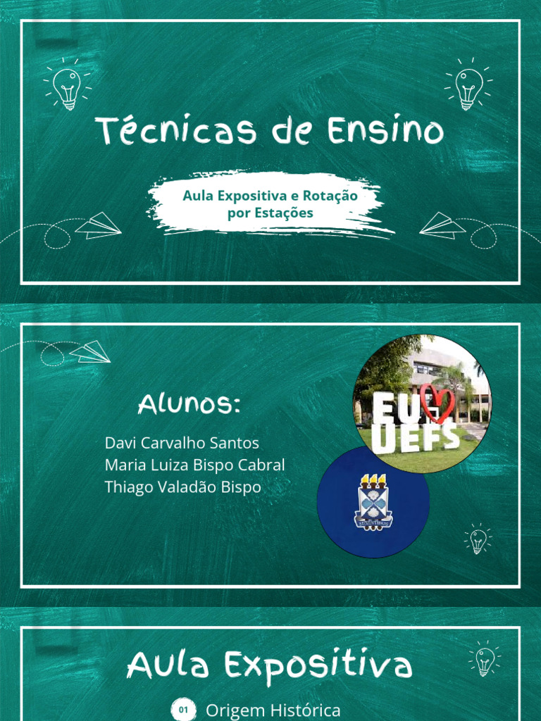 Técnicas de Ensino: Expositiva e Rotação | PDF | Aprendizado | Lição