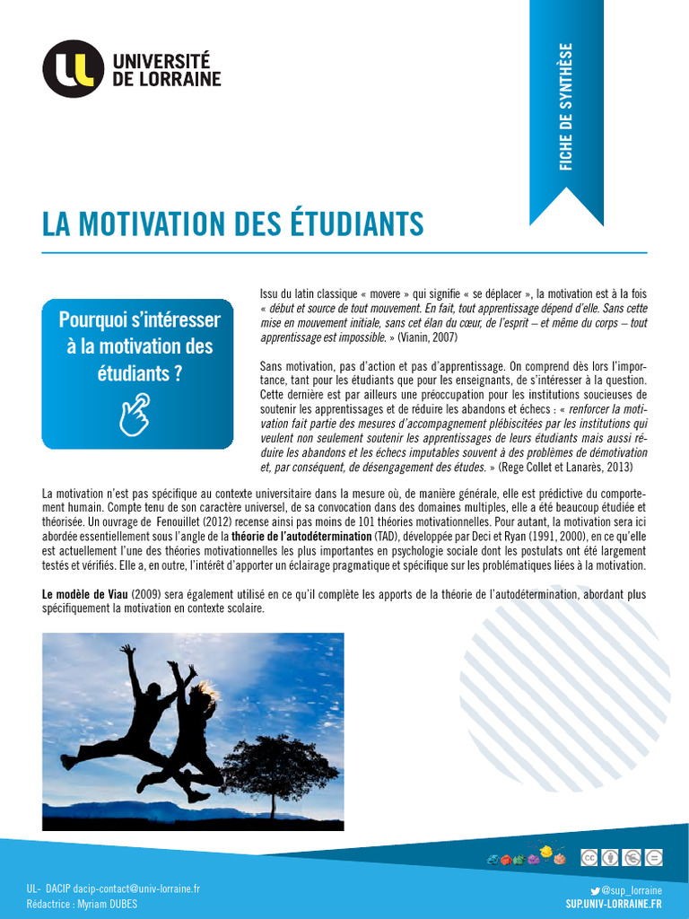 Comprendre la motivation des étudiants | PDF | Motivant | Motivation