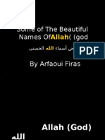 Some of The Beautiful Names Of) ) God: Allah