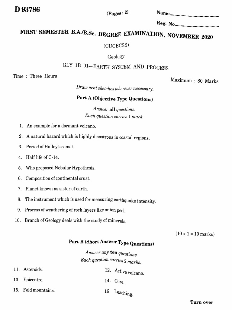 Bsc Geology Sem1wm Pdf