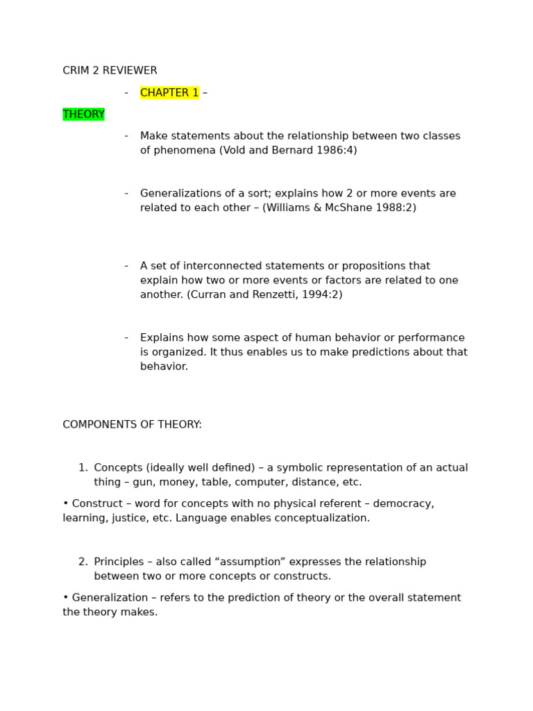 Understanding Criminological Theories | PDF | Utilitarianism | Crimes