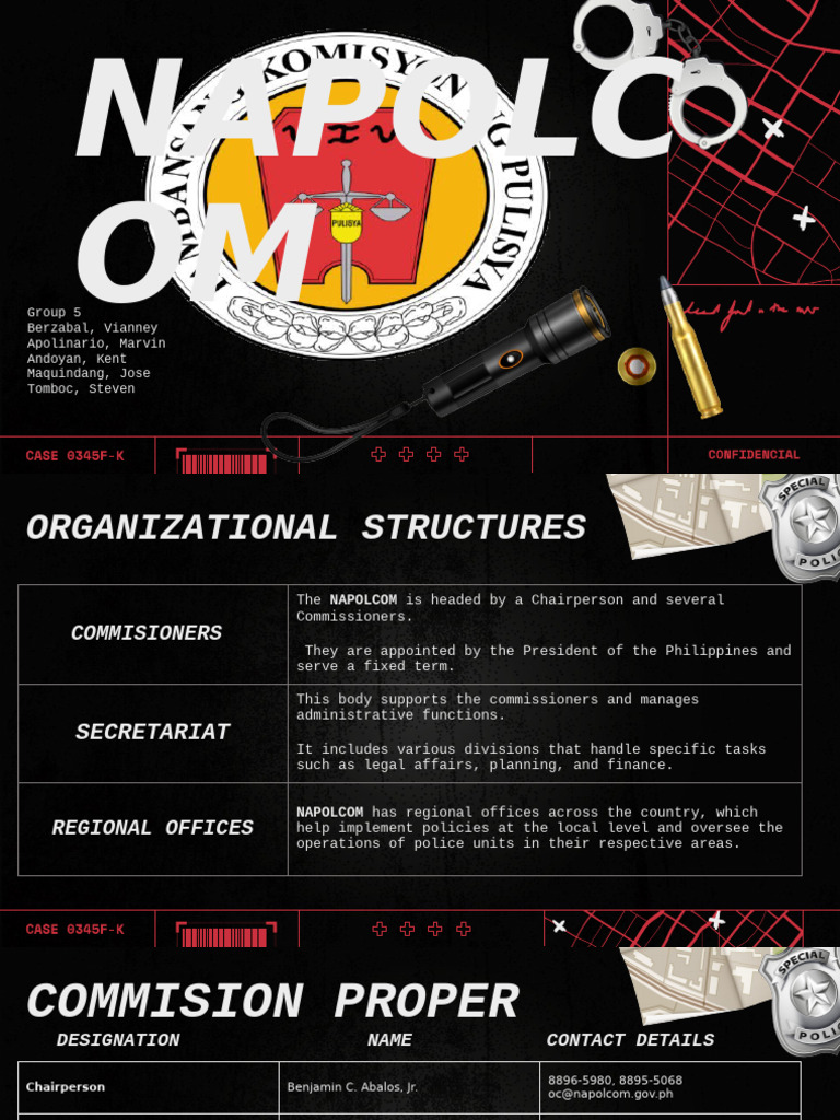NAPOLCOM Structure and Leadership Overview | PDF | Police | Law Enforcement