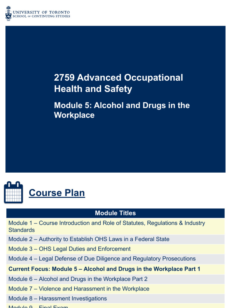 Alcohol and Drugs in the Workplace | PDF | Occupational Safety And ...