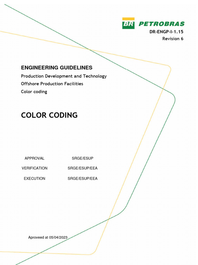 Petrobras Offshore Pipe Color Coding | PDF | Heat Exchanger | Oil