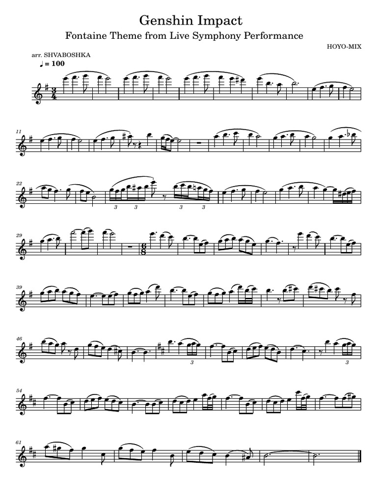 Genshin Impact: Fontaine Symphony | PDF