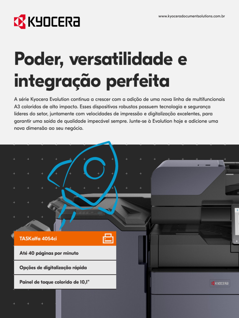 Multifuncional Kyocera TASKalfa 4054ci | PDF | USB | Wi-Fi