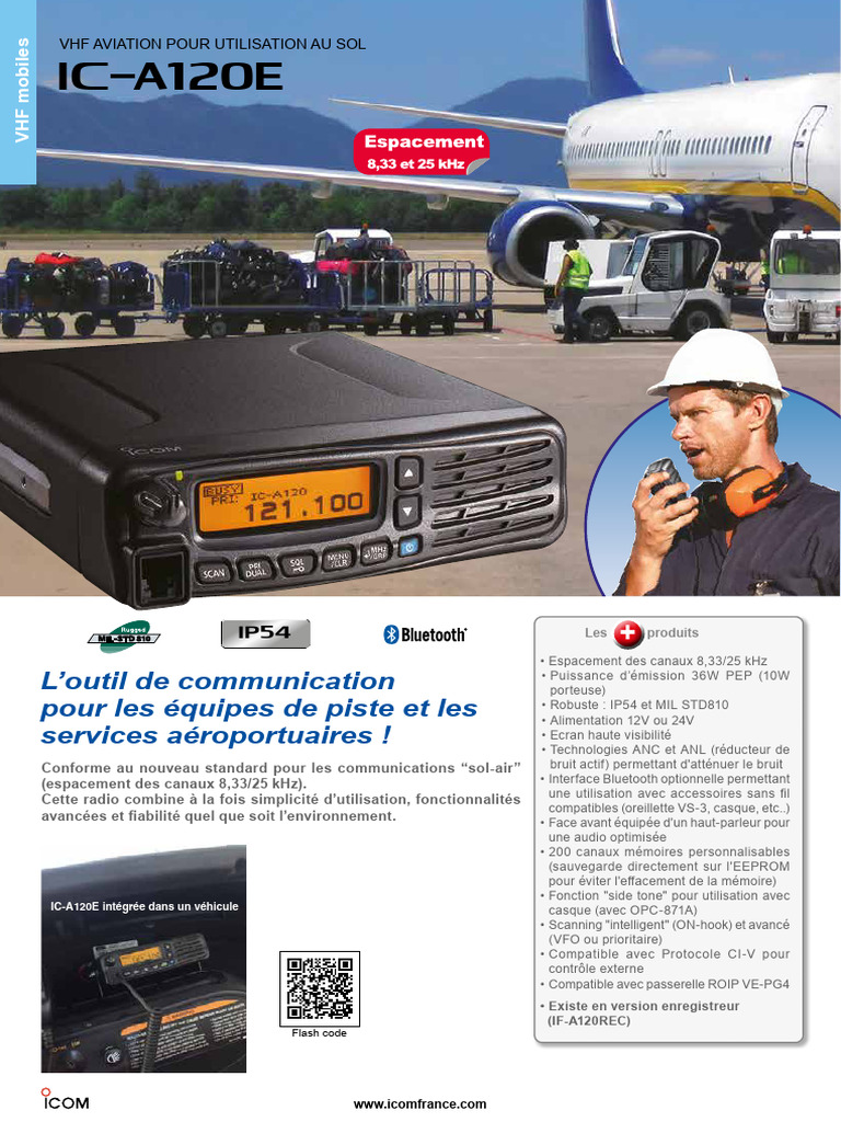Radio VHF IC-A120E pour aviation | PDF | Électronique | Électrotechnique