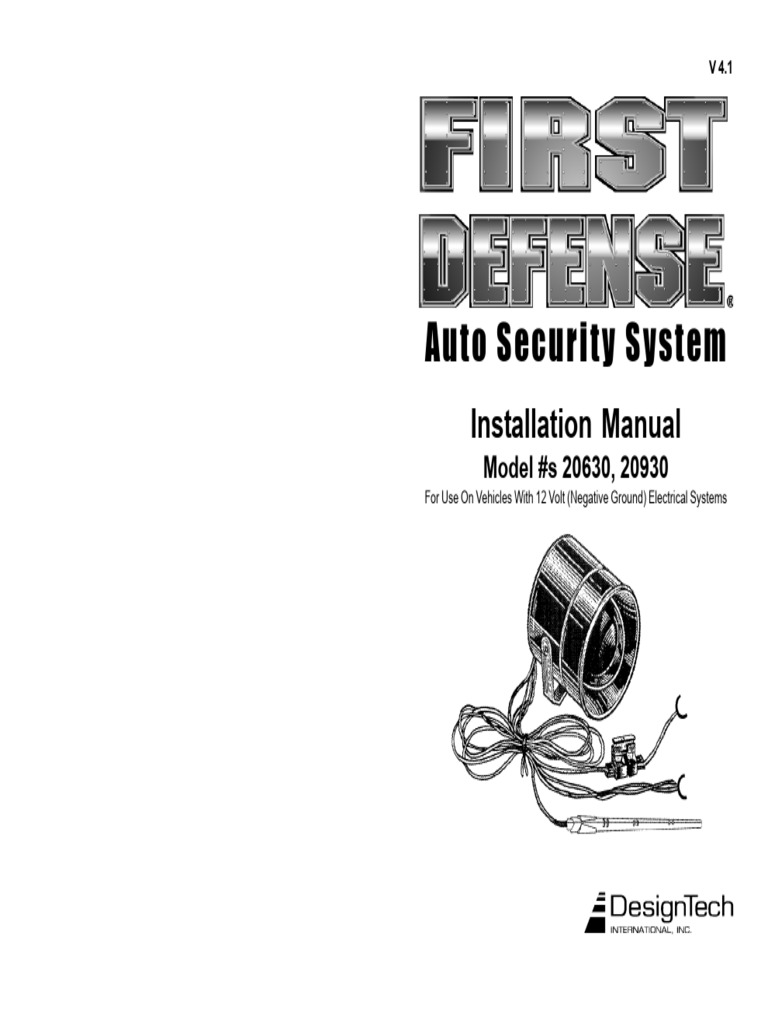 Auto Security System: Installation Manual | PDF | Radio | Electronics