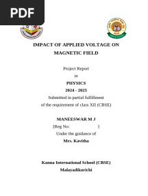 Applied Voltage Vs Magnetic Field