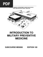 US Army Medical Course MD0008-100 - Introduction To Military Preventive Medicine