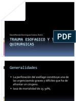 Trauma Esofagico y Tecnicas Quirurgicas