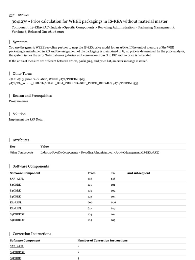 Price Calculation Error Without MM in Packaging | PDF