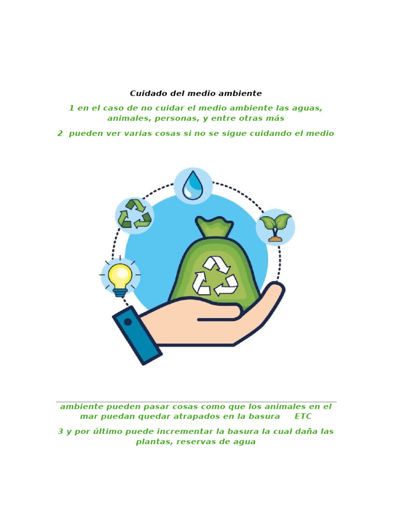 Cuidado Del Medio Ambiente | PDF