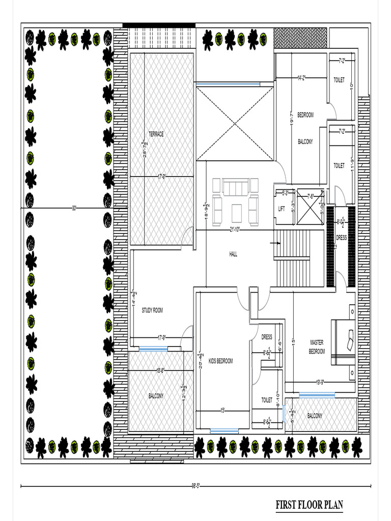 First Floor Plan Dimensions and Layout | PDF | Bedroom | Home