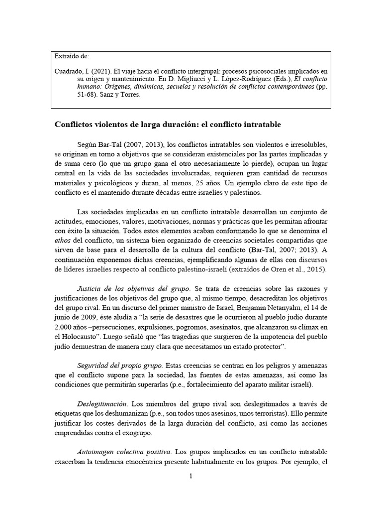 Conflicto Intratable | PDF | Israel | Política mundial
