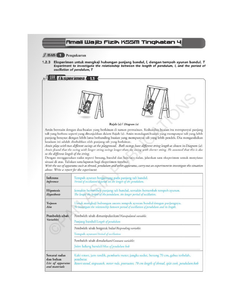 Contoh Soalan Amali Fizik T4 | PDF