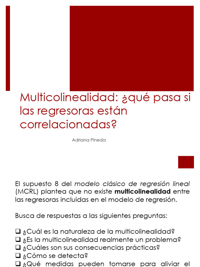 Introducción A La Multicolinealidad | PDF | Multicolinealidad ...