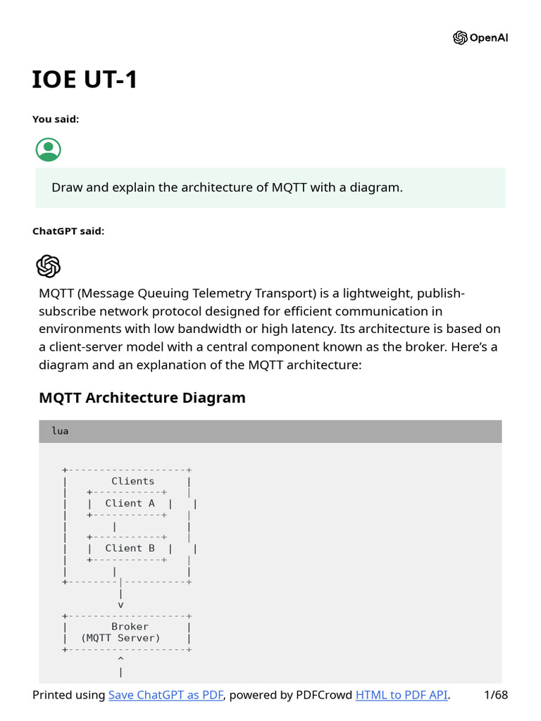 Ioe Ut 1 Pdf Internet Of Things Computer Network