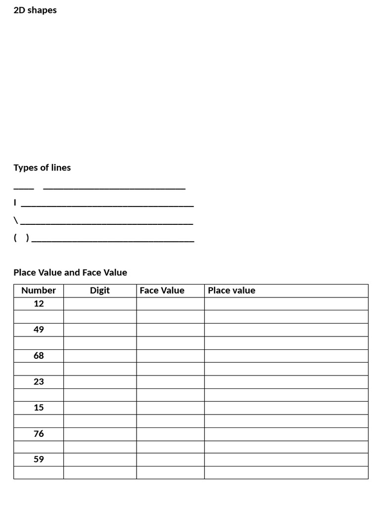 Math Basics for Young Learners | PDF