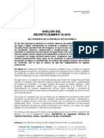 Comentarios Al Decreto 18 2010 Del Congreso de La Rep