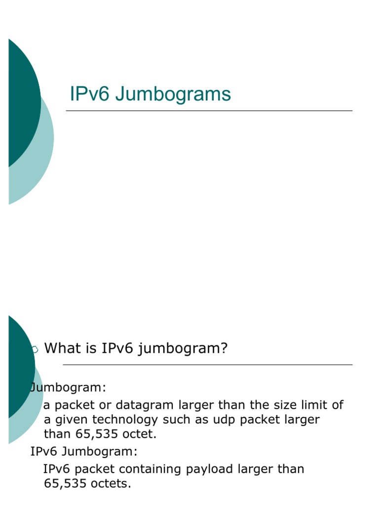 IPv6 Jumbograms Overview | PDF | Computers