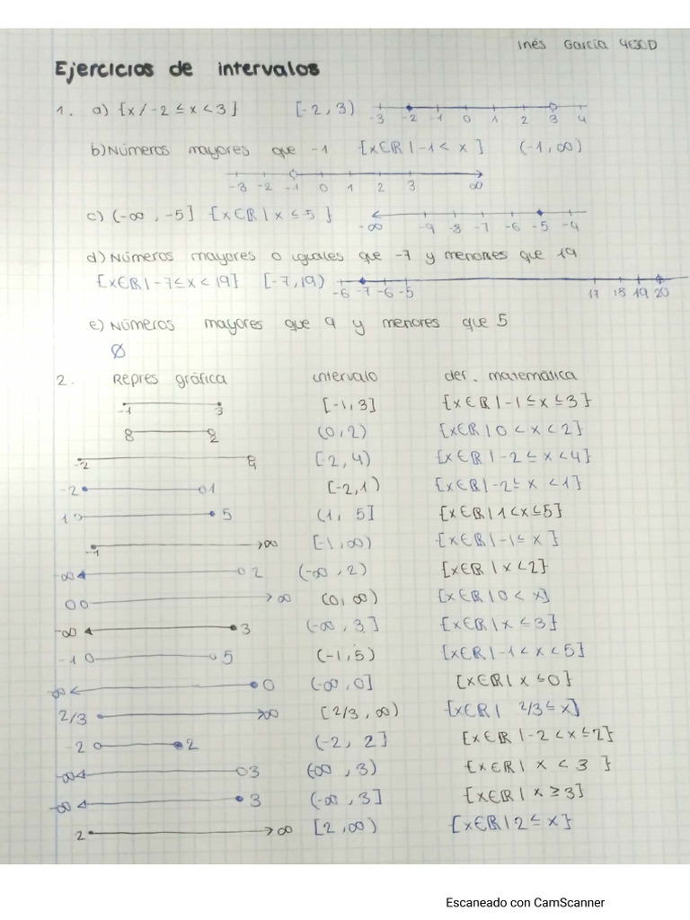 Ejercicios De Intervalos Pdf