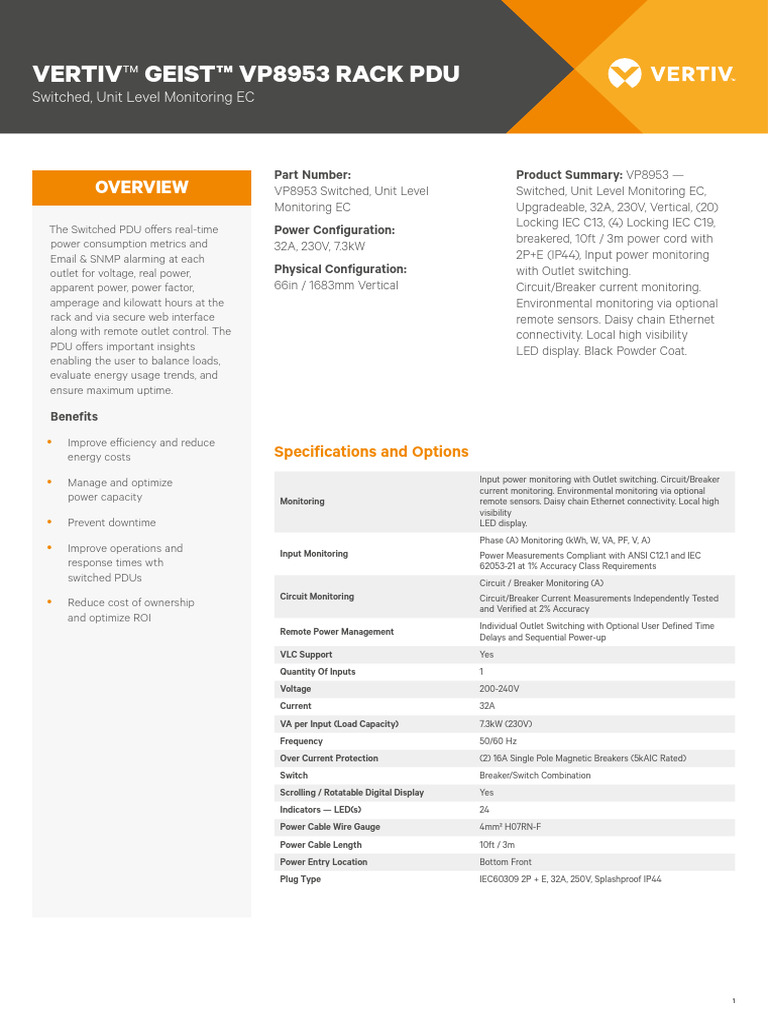 Datasheet - vp8953 | PDF | Mains Electricity | Ac Power Plugs And Sockets