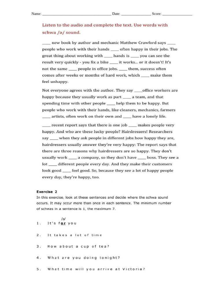 Schwa quiz version a pdf
