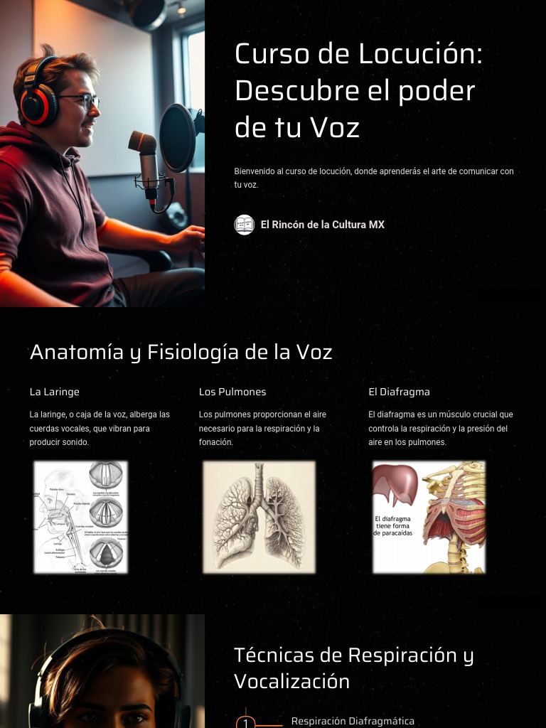 Curso de Locución: Descubre tu Voz | PDF | Estudios de idiomas extranjeros
