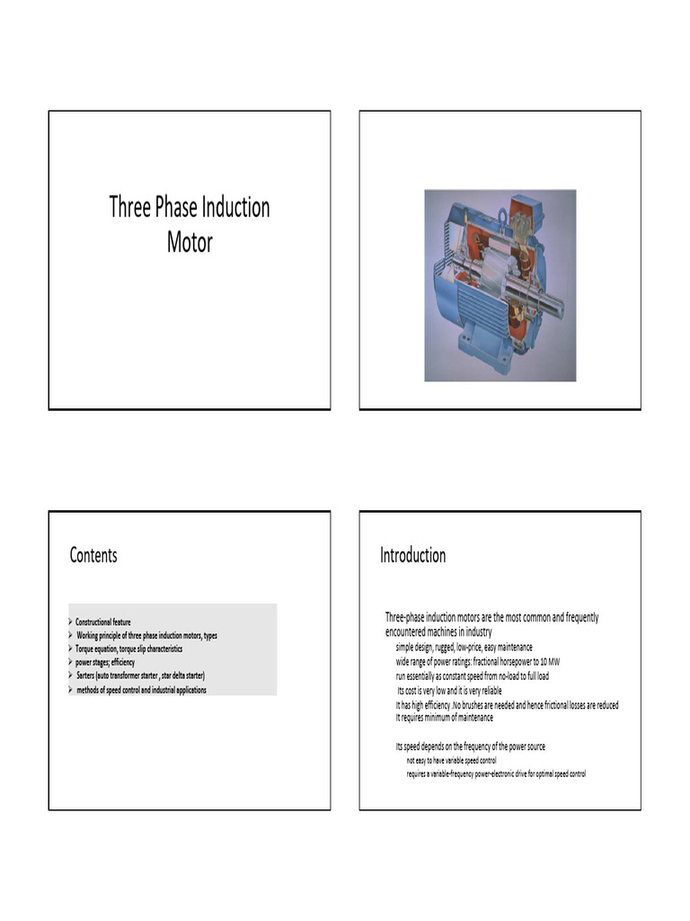 Three-Phase Induction Motor Overview | PDF | Electric Motor ...