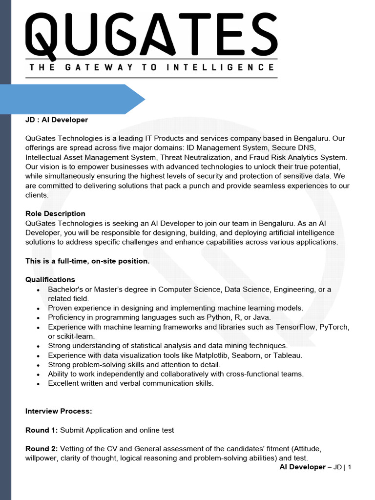 Ai Developer Pdf Artificial Intelligence Intelligence Ai