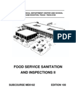 US Army Medical Course MD0182-100 - Food Service Sanitation and Inspections II